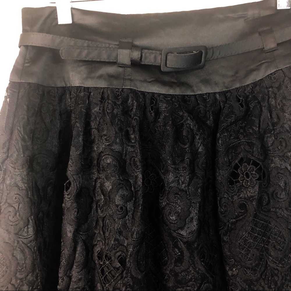 Eva Mendes Size 10 Satin & Lace Belted Skirt.